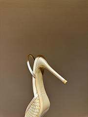 Kitlife Andrea Wazen 25FW Katy Net Sling Pumps Beige 95mm  - 4