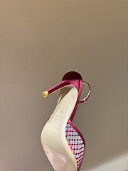 Kitlife Andrea Wazen 25FW Katy Net Sling Pumps Red With Crystal 95mm  - 3