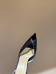 Kitlife Andrea Wazen 25FW Katy Net Sling Pumps Black With Crystal 95mm  - 2