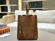 Kitlife Chloe Spin Tote Medium Bag Brown Suede 27x30x14cm  - 1