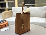 Kitlife Chloe Spin Tote Medium Bag Brown Suede 27x30x14cm  - 2