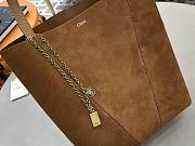 Kitlife Chloe Spin Tote Medium Bag Brown Suede 27x30x14cm  - 6