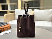 Kitlife Chloe Spin Tote Medium Bag Dark Brown Suede 27x30x14cm  - 1