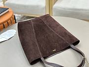 Kitlife Chloe Spin Tote Medium Bag Dark Brown Suede 27x30x14cm  - 6