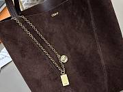 Kitlife Chloe Spin Tote Medium Bag Dark Brown Suede 27x30x14cm  - 3