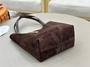 Kitlife Chloe Spin Tote Medium Bag Dark Brown Suede 27x30x14cm  - 2