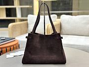 Kitlife Chloe Charms Hobo Bag In Dark Brown Suede Leather 34x25x17cm - 3