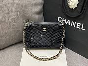 Kitlife Chanel 25ss Hollowed-out mesh Crescent Moon Bag Black 15x21.5cm - 1