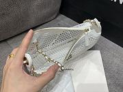 Kitlife Chanel 25ss Hollowed-out mesh Crescent Moon Bag White 15x21.5cm  - 5