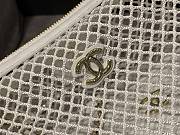 Kitlife Chanel 25ss Hollowed-out mesh Crescent Moon Bag White 15x21.5cm  - 4