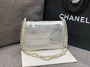 Kitlife Chanel 25ss Hollowed-out mesh Crescent Moon Bag White 15x21.5cm  - 2