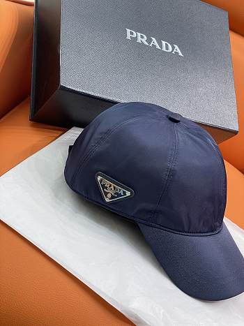 Kitlife Prada Navy Blue Satin Baseball Cap 