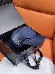 Kitlife Prada Navy Blue Satin Baseball Cap  - 4