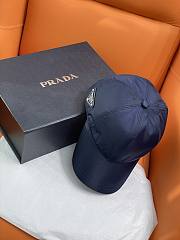 Kitlife Prada Navy Blue Satin Baseball Cap  - 3