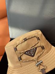 Kitlife Prada Beige Drawstring Bucket Hat  - 5