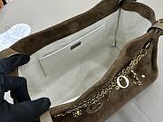 Kitlife Chloe Charms Hobo Bag In Olive Brown Suede Leather 34x25x17cm  - 6