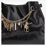 Kitlife Chloe Charms Hobo Bag In Black Leather 34x25x17cm  - 2