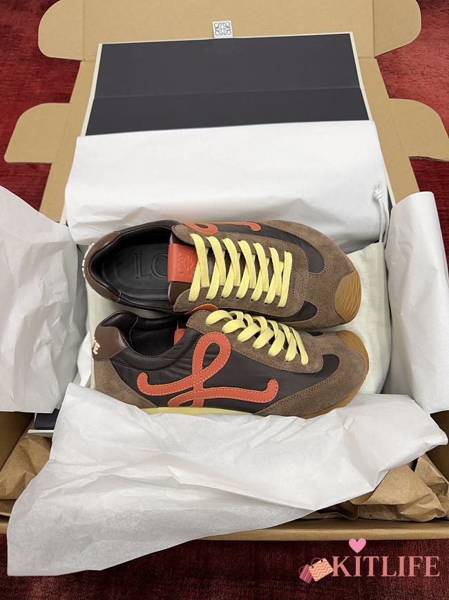 Kitlife Loewe Ballet Runner Sneakers Chocolate Brown - 1