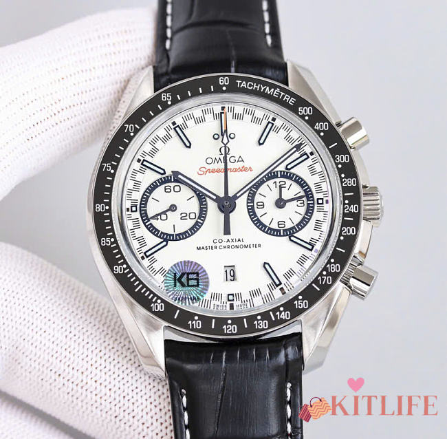 Kitlife Omega Speedmaster Racing Watch White 44mm  - 1
