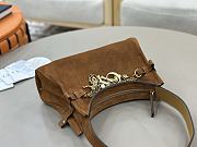 Kitlife Chloe Charms Small Hobo Bag In Brown Suede Leather 28.5x18x10cm  - 3