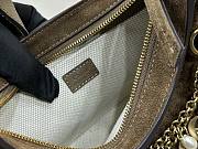 Kitlife Chloe Charms Small Hobo Bag In Olive Brown Suede Leather 28.5x18x10cm  - 2