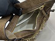 Kitlife Chloe Charms Small Hobo Bag In Olive Brown Suede Leather 28.5x18x10cm  - 6