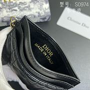 Kitlife Dior Five-Compartment Card Holder in Black Lambskin Cannage Leather 10.5x7.5x1cm - 6