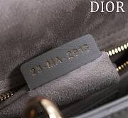Kitlife Dior Lady Diana Grey Leather Bag M0505 17x15x7cm - 4