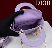 Kitlife Dior Lady Diana Purple Leather Bag M0505 17x15x7cm - 3