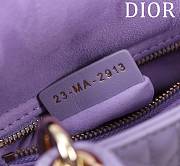 Kitlife Dior Lady Diana Purple Leather Bag M0505 17x15x7cm - 5