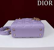 Kitlife Dior Lady Diana Purple Leather Bag M0505 17x15x7cm - 6