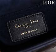 Kitlife Dior Lady Diana Dark Blue Leather Bag M0505 17x15x7cm - 2