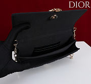 Kitlife Dior Mini Bag Black Microbead-Embroidered Cotton with Cannage Motif  21x11.5x4cm - 4