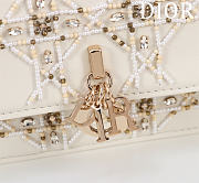 Kitlife Dior Lady Dior Pearl Clutch White 21x11.5x4.5cm - 4