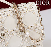 Kitlife Dior Lady Dior Pearl Clutch White 21x11.5x4.5cm - 2