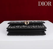 Kitlife Dior Embroidered Beaded Black Chain Bag 21x11.5x4cm - 5