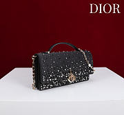 Kitlife Dior Embroidered Beaded Black Chain Bag 21x11.5x4cm - 6