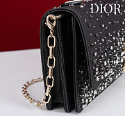 Kitlife Dior Embroidered Beaded Black Chain Bag 21x11.5x4cm - 4