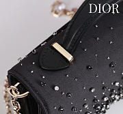 Kitlife Dior Embroidered Beaded Black Chain Bag 21x11.5x4cm - 3