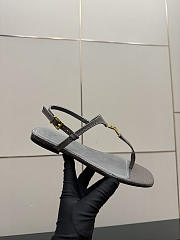 Kitlife Fendi Delfina FFold Dark Flip-flops Grey Cowhide Leather  - 3