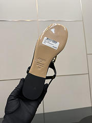 Kitlife Fendi Delfina FFold Dark Flip-flops Black Cowhide Leather  - 5