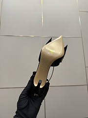 Kitlife Valentino Garavani Bow Embellished Satin Slingback Pumps Black  - 5