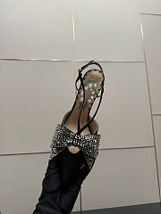 Kitlife Valentino Garavani Bow Embellished Satin Slingback Pumps Black  - 4