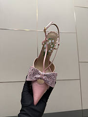 Kitlife Valentino Garavani Bow Embellished Satin Slingback Pumps Pink - 3