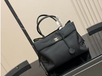 Kitlife Chanel Tote Shopping Bag Black 40x30cm