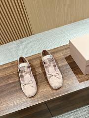 Kitlife Miu Miu Women's Beige Suede Ballerina Strap Flats - 1