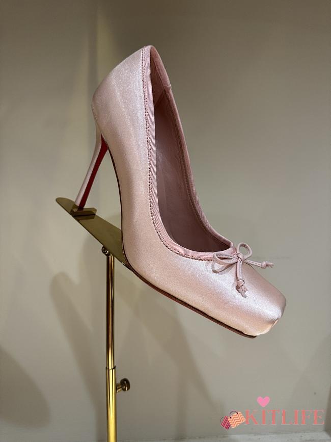 Kitlife Christian Louboutin Cassia Nodo Crepe Pink Satin 100mm  - 1