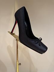 Kitlife Christian Louboutin Cassia Nodo Crepe Black Satin 100mm - 1