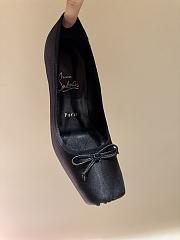 Kitlife Christian Louboutin Cassia Nodo Crepe Black Satin 100mm - 3
