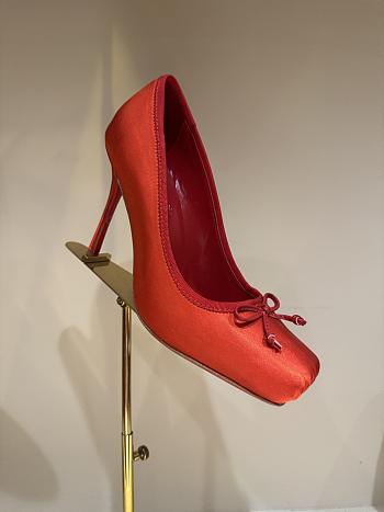 Kitlife Christian Louboutin Cassia Nodo Crepe Red Satin 100mm